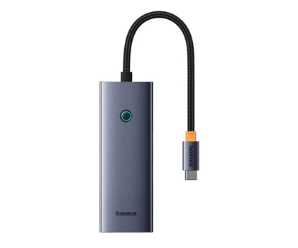Hub USB Baseus 5w1 UltraJoy 5-Port (4xUSB 3.0, PD) Szary
